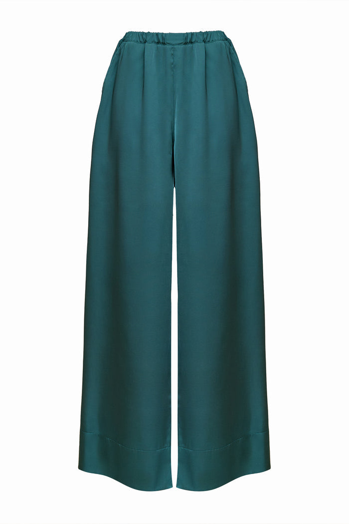 Kasumi emerald kimono pants