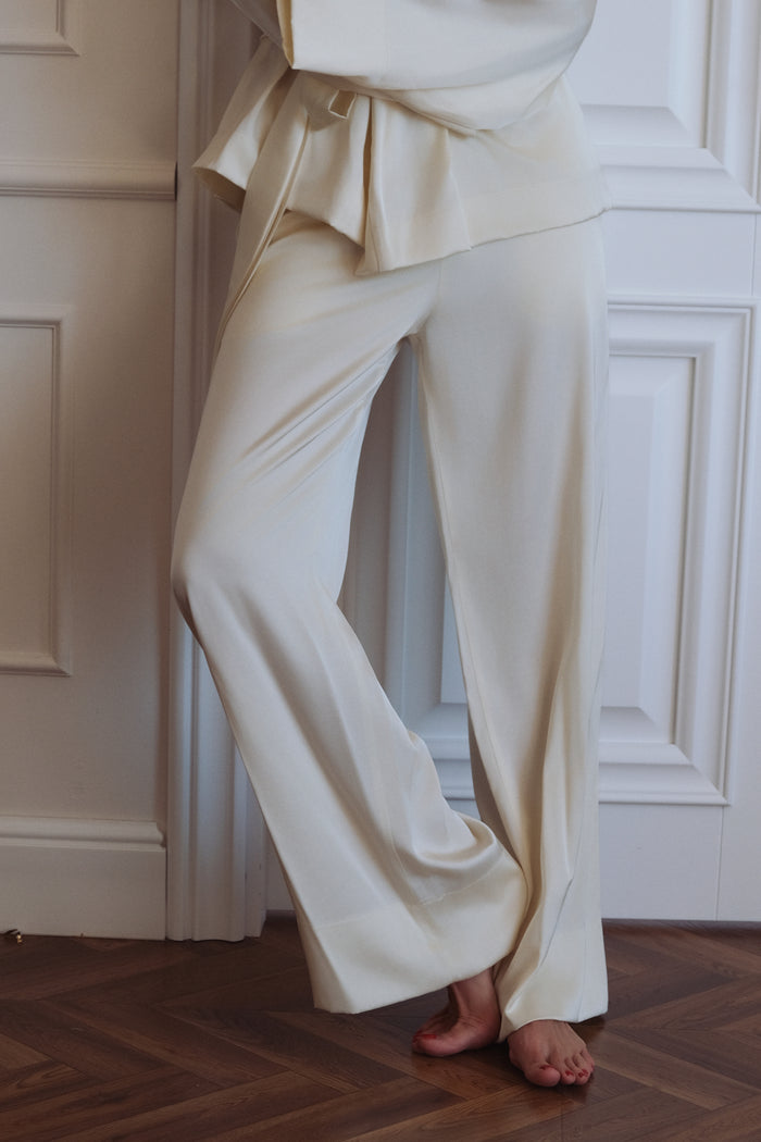 Kasumi ivory kimono pants