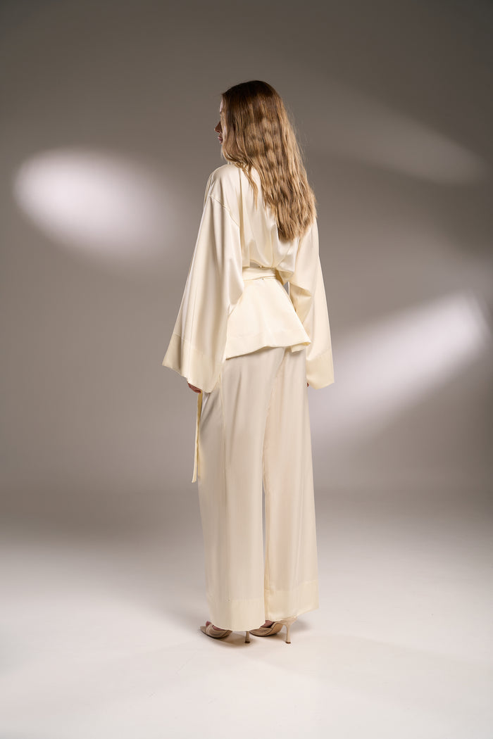 Kasumi ivory kimono pants