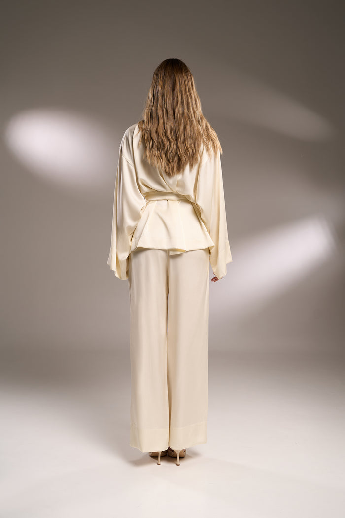 Kasumi ivory kimono pants