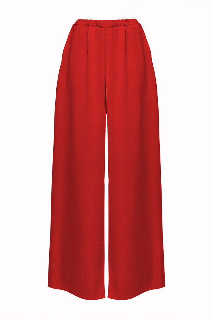 Kasumi red kimono pants