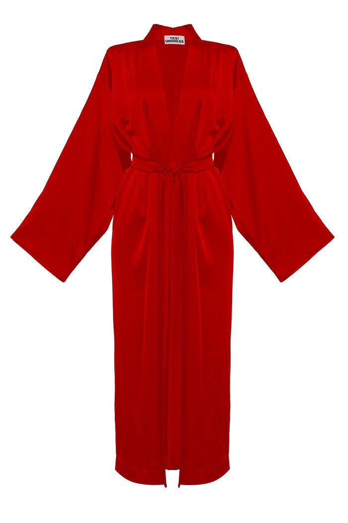 Kasumi red kimono robe