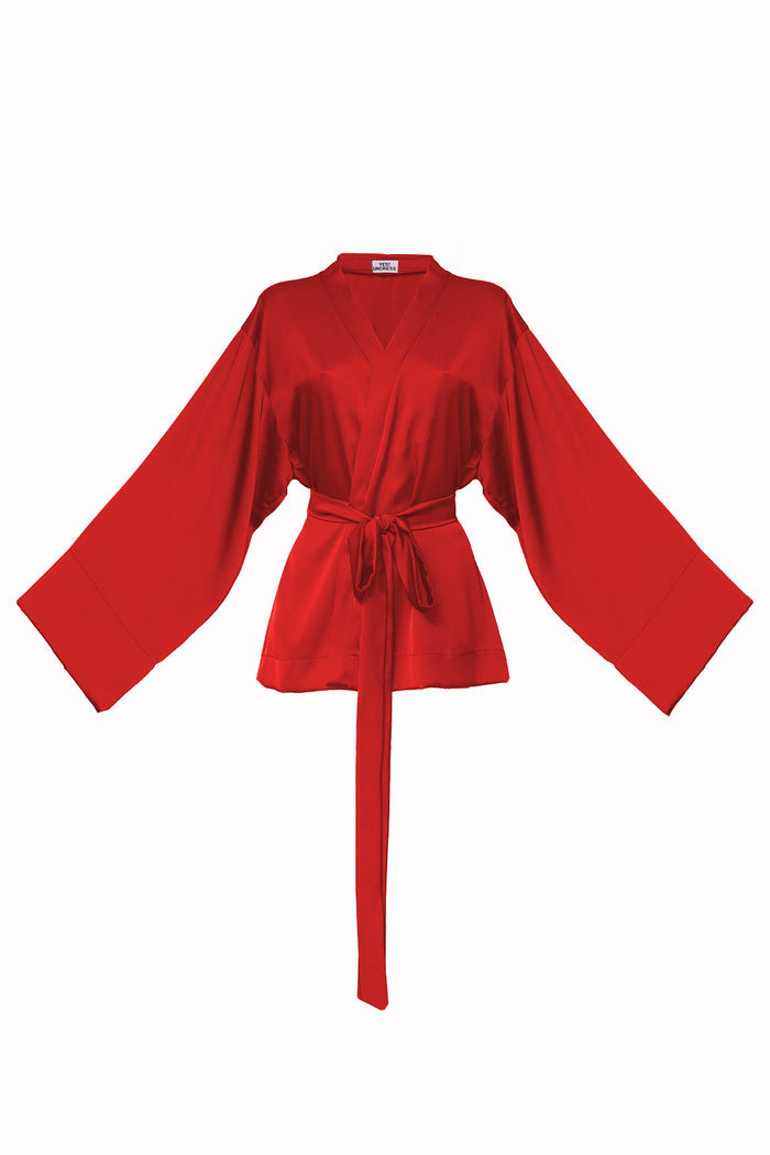 Kasumi red kimono shirt