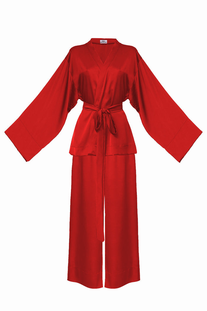 Kasumi red kimono shirt
