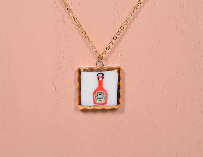 Ketchup Portrait Necklace