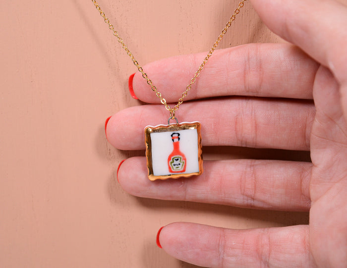 Ketchup Portrait Necklace