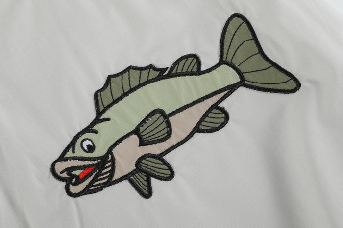 Khaki Green Fish Bubble Romper - Lil Cactus