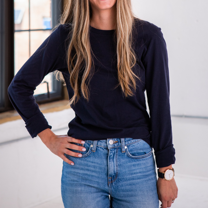 Ladies Premium Cotton Long Sleeve Tee