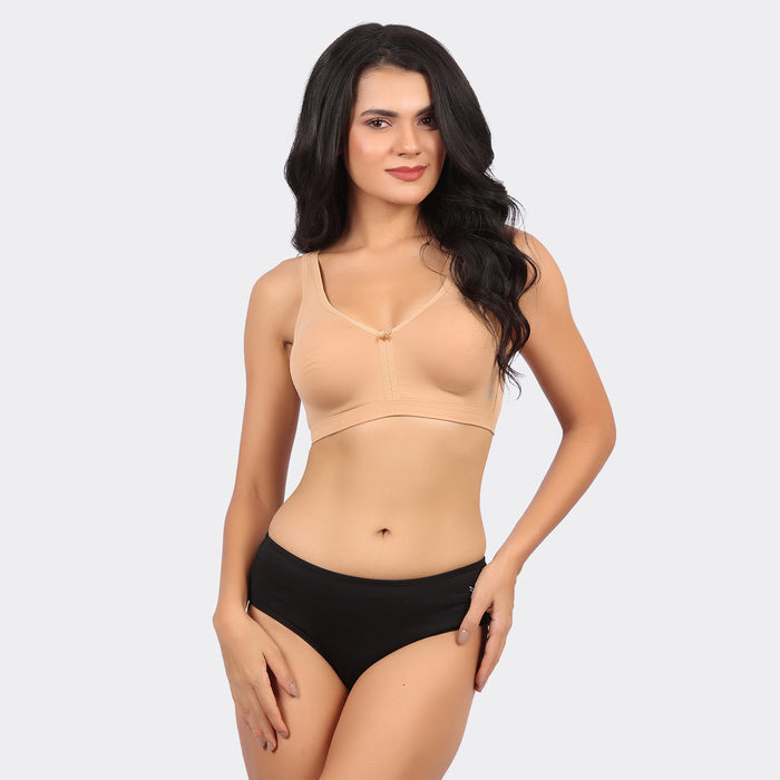 Lavos Bamboo Cotton Full Coverage Non-Padded Wire-Free Bra for Women – Breathable Everyday Comfort