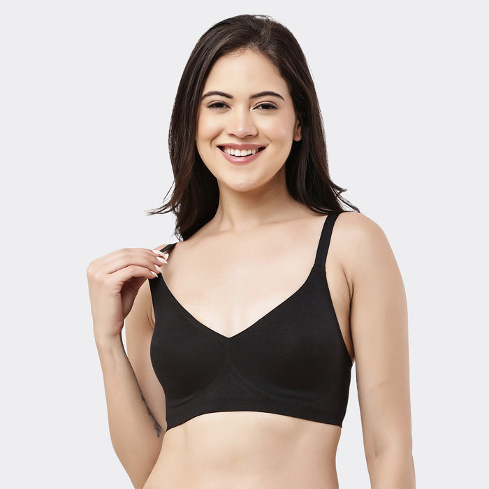 Lavos Bamboo Cotton Seamless Padded Bra – Wire-Free Full Coverage