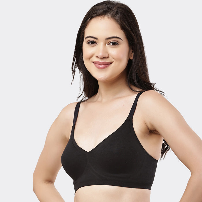 Lavos Bamboo Cotton Seamless Padded Bra – Wire-Free Full Coverage
