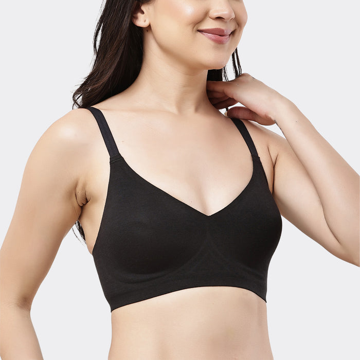 Lavos Bamboo Cotton Seamless Padded Bra – Wire-Free Full Coverage