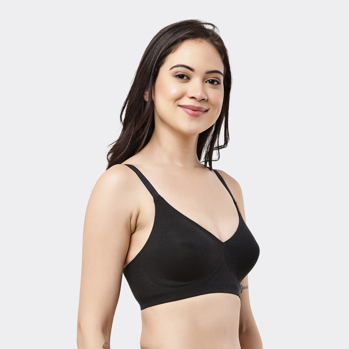 Lavos Bamboo Cotton Seamless Padded Bra – Wire-Free Full Coverage