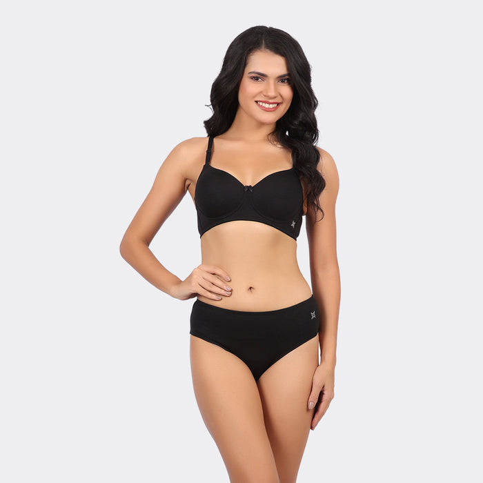 Lavos Bamboo Cotton T-Shirt Padded Bra for a Smooth & Invisible Fit