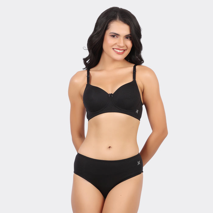 Lavos Bamboo Cotton T-Shirt Padded Bra for a Smooth & Invisible Fit