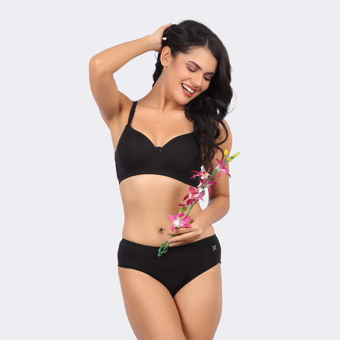 Lavos Bamboo Cotton T-Shirt Padded Bra for a Smooth & Invisible Fit