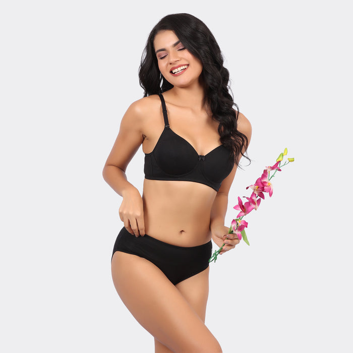 Lavos Bamboo Cotton T-Shirt Padded Bra for a Smooth & Invisible Fit