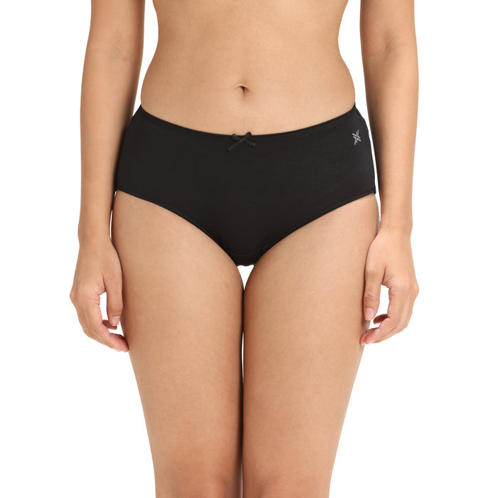 Lavos Bamboo Modal Mid Waist Hipster – Soft Outer Elastic Women’s Underwear (Pack of 3)
