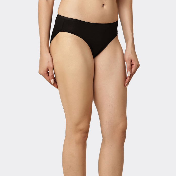 Lavos Womens Bamboo Modal Low Waist Bikini - Inner Elastic (Pack of 3)