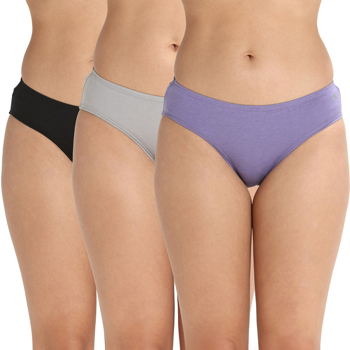 Lavos Women’s Bikini Panty (Pack of 3) – Assorted Soft Bamboo Innerwear