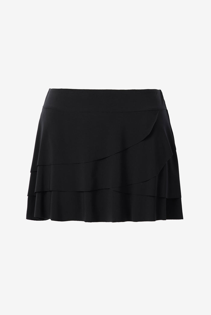 Layered Ruffle Skirt Swim Bottom
