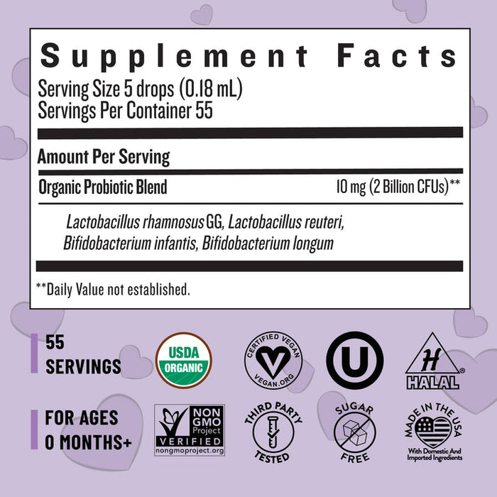 Legendairy Organic Baby and Toddler Probiotic Drops