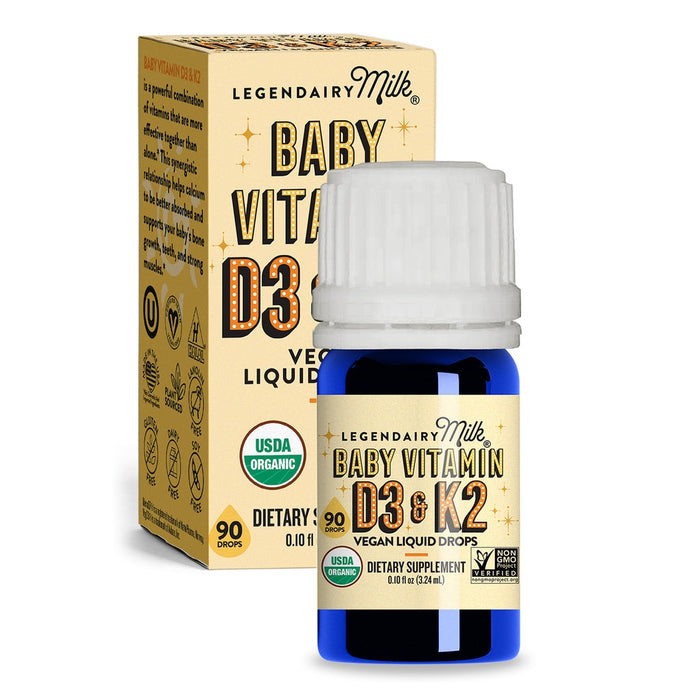 Legendairy Organic Baby Vitamin D3&K2 Liquid Drops