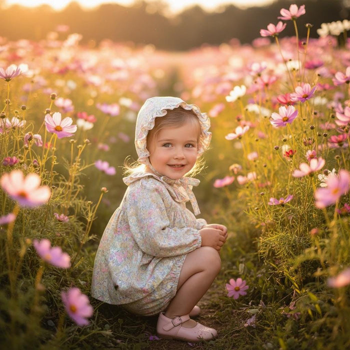Liberty Floral Baby Outfit Set: Cotton Tana Lawn Blouse, Bloomer