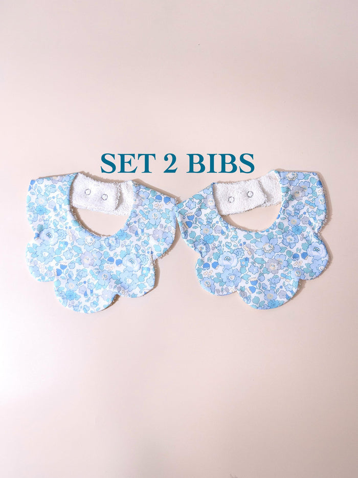 Liberty London Baby Bib Set: Floral Cotton, Organic Cotton