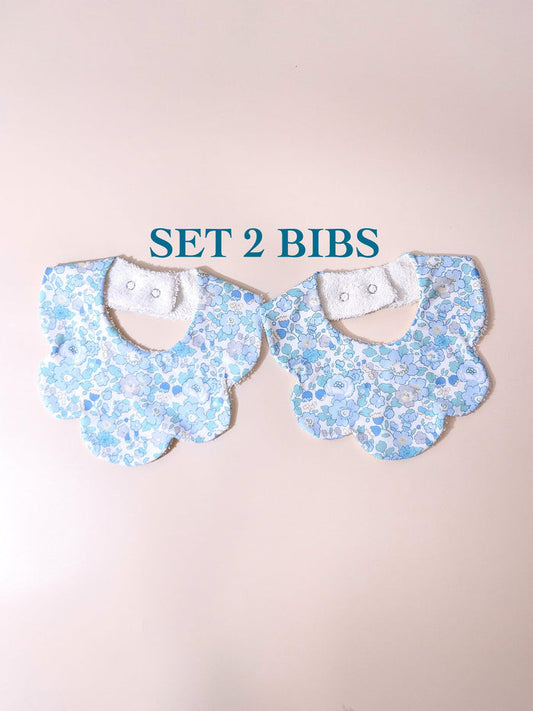 Liberty London Baby Bib Set: Floral Cotton, Organic Cotton