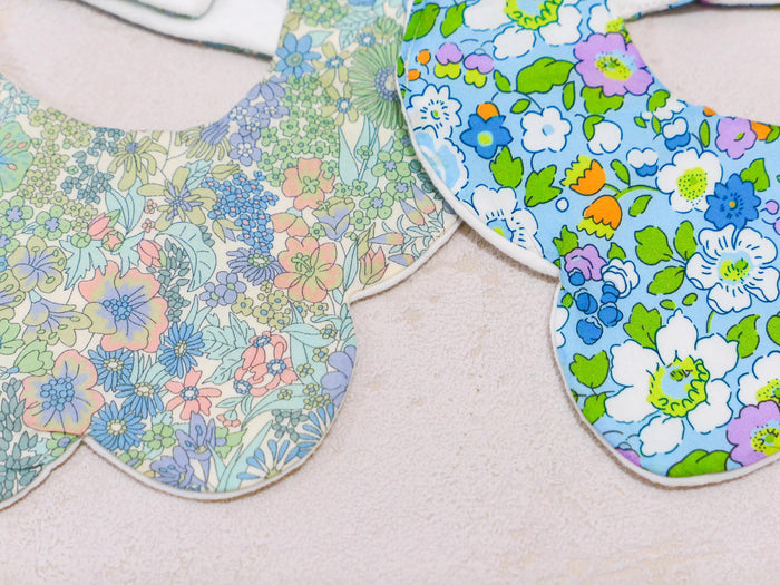 Liberty London Baby Bib Set: Floral Cotton, Organic Cotton