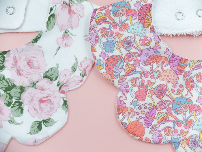 Liberty London Baby Bib Set: Floral Cotton, Organic Cotton
