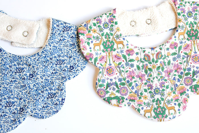 Liberty London Baby Bib Set: Floral Cotton, Organic Cotton
