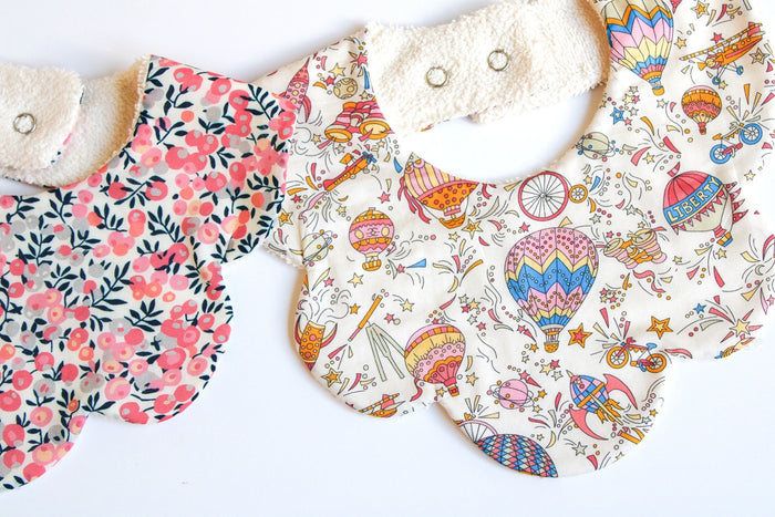 Liberty London Baby Bib Set: Floral Cotton, Organic Cotton