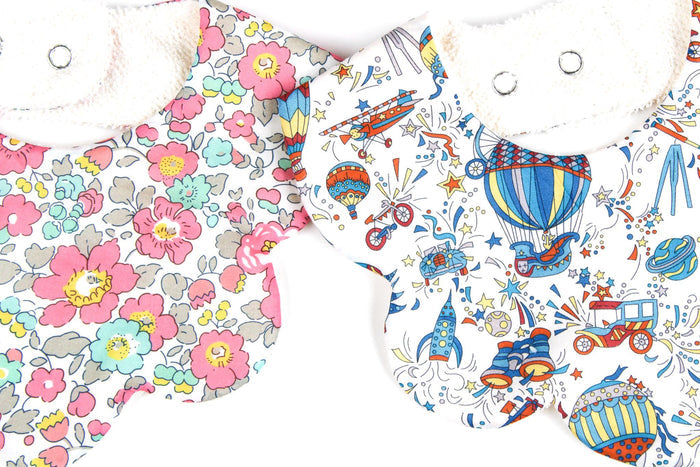 Liberty London Baby Bib Set: Floral Cotton, Organic Cotton