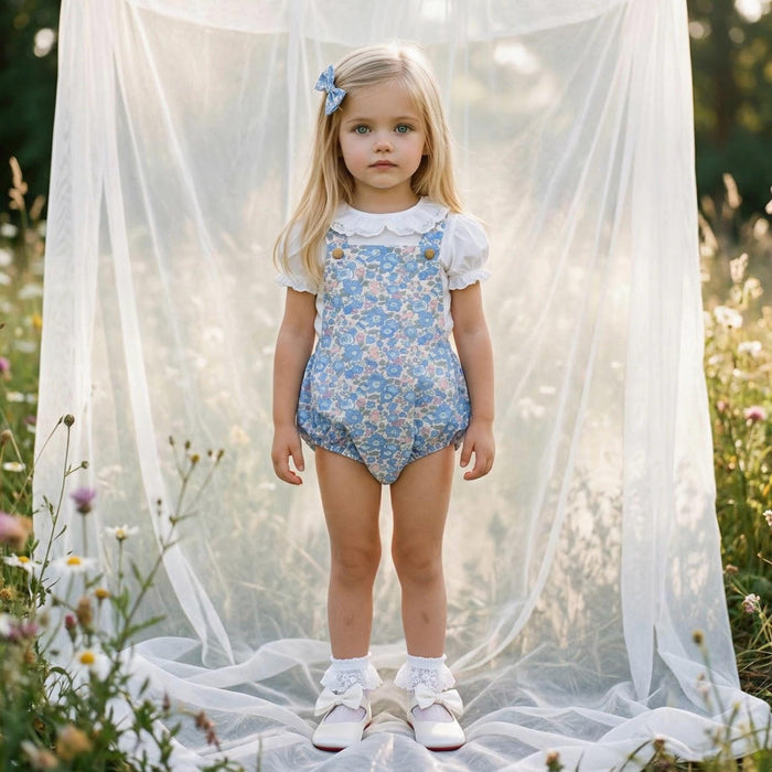 Liberty London Baby Bubble Romper: English Cotton Bloomer