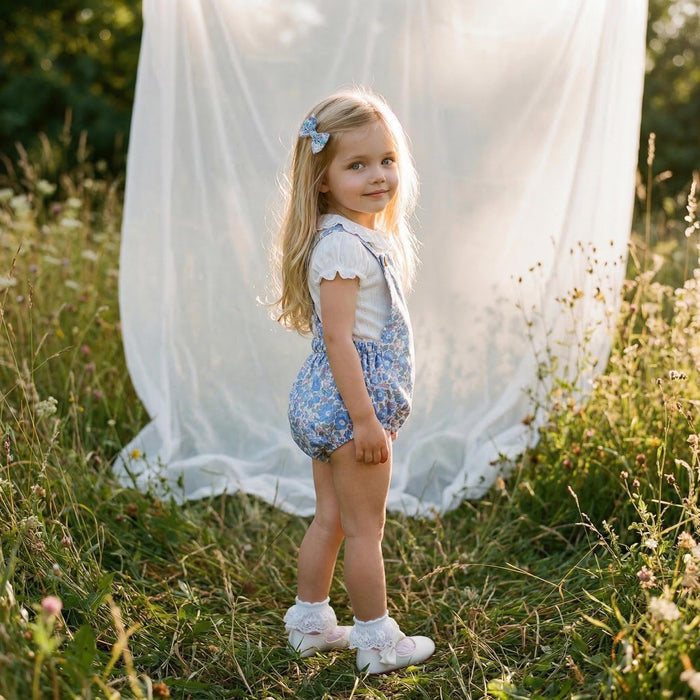 Liberty London Baby Bubble Romper: English Cotton Bloomer