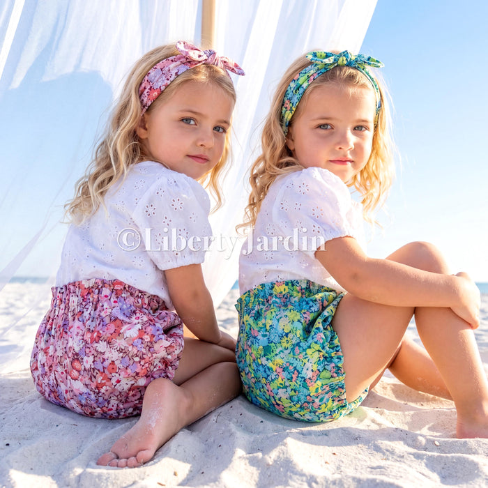 Liberty London Bloomer, Handmade Nappy Cover, Botanical Flower Shorts, Sustainable Cotton Children Clothing, Personalised Outfits