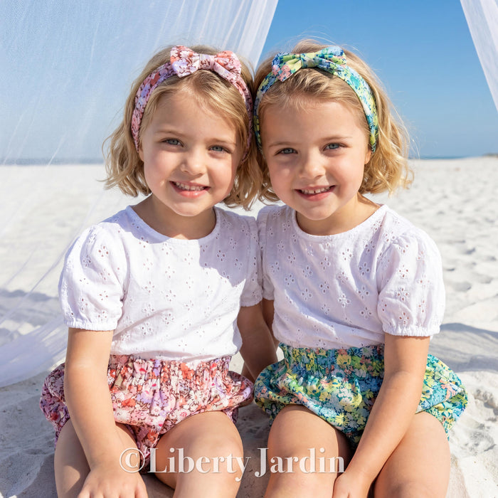 Liberty London Bloomer, Handmade Nappy Cover, Botanical Flower Shorts, Sustainable Cotton Children Clothing, Personalised Outfits