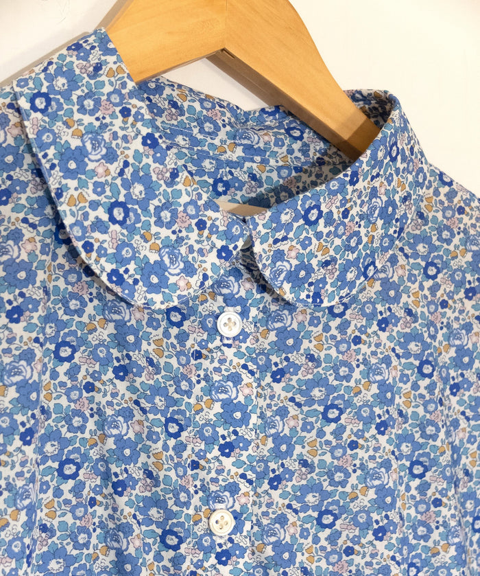Liberty London Botanical Shirtdress, Peter Pan Collar Cotton Womenswear