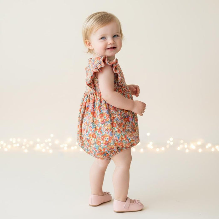 Liberty London Bubble Romper, Ditsy Floral Cotton Tana Lawn Baby Clothing