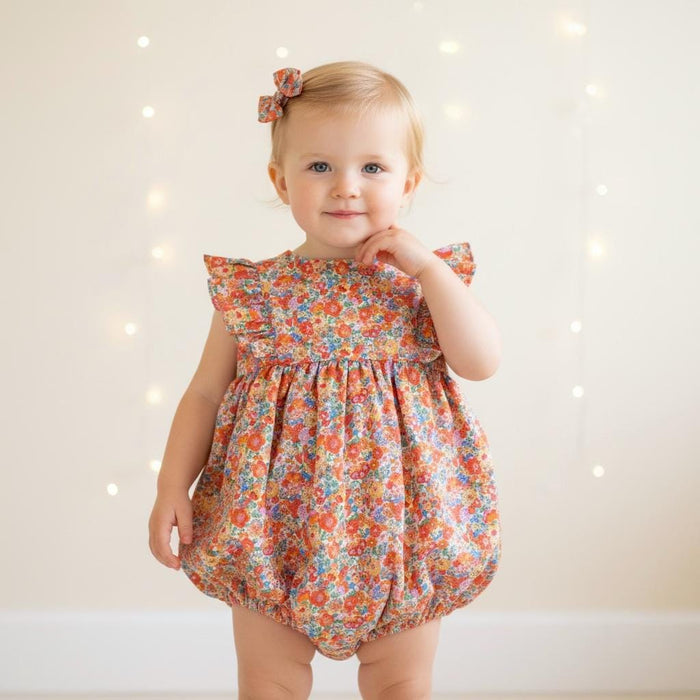 Liberty London Bubble Romper, Ditsy Floral Cotton Tana Lawn Baby Clothing