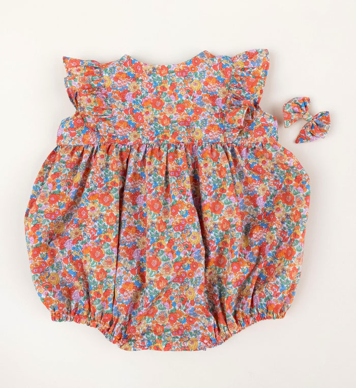 Liberty London Bubble Romper, Ditsy Floral Cotton Tana Lawn Baby Clothing