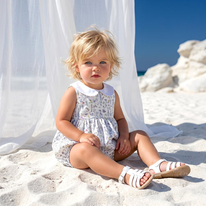Liberty London Bubble Sleeveless Romper, Handmade Sustainable Cotton Clothing, Personalised Outfits, Customised Tailoring Children-wear