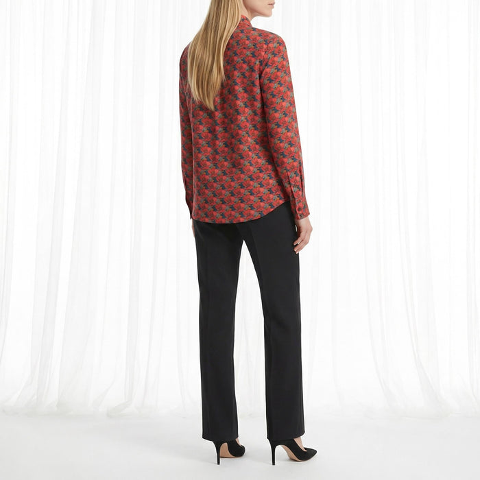 Liberty London Button-up Long-sleeved Dress Shirt, Handmade Botanical Clothing, Sustainable Cotton Womenswear, Tailoring Blouse