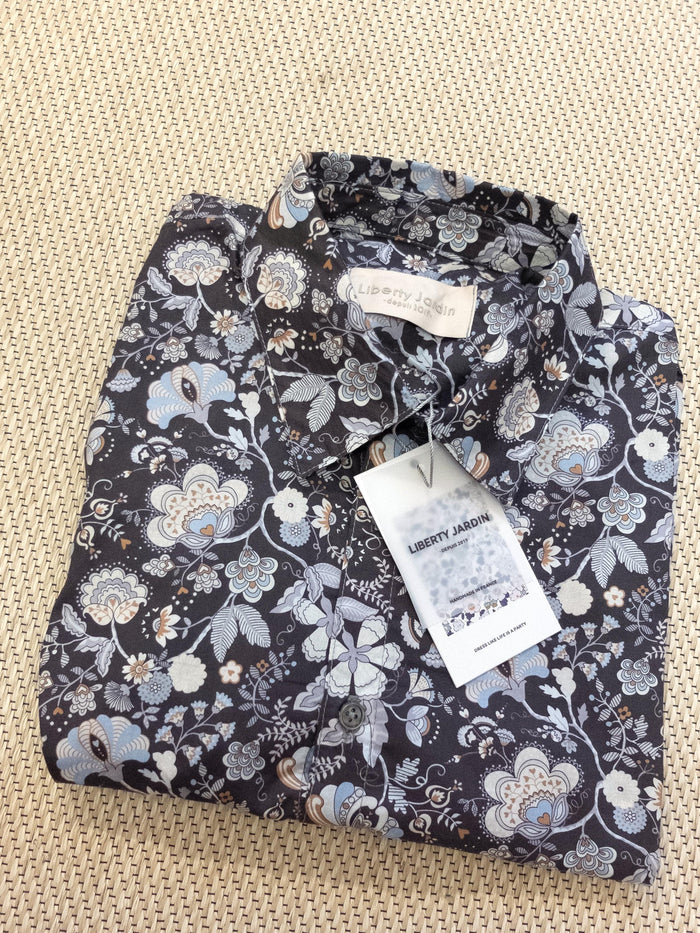 Liberty London Button-Up Long-Sleeved Men Dress Shirt, Handmade Sustainable Eco-friendly Tailoring Chemise, Slow-Fashioned Menswear