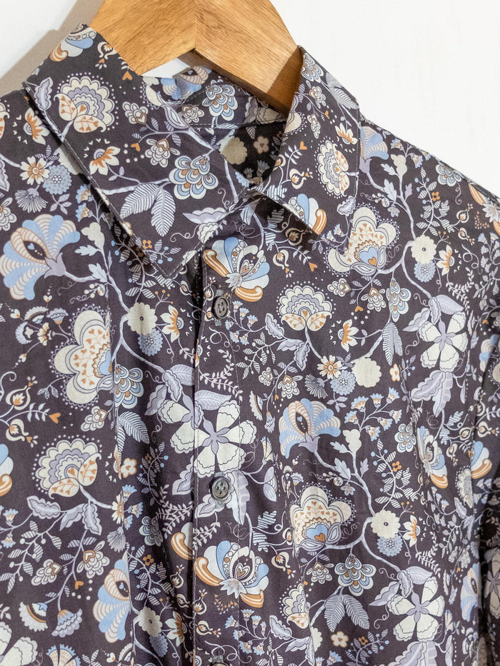 Liberty London Button-Up Long-Sleeved Men Dress Shirt, Handmade Sustainable Eco-friendly Tailoring Chemise, Slow-Fashioned Menswear