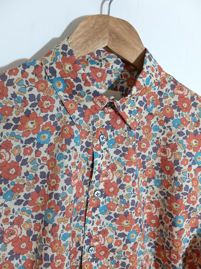 Liberty London Button-Up Long-Sleeved Men Dress Shirt, Handmade Sustainable Eco-friendly Tailoring Chemise, Slow-Fashioned Menswear
