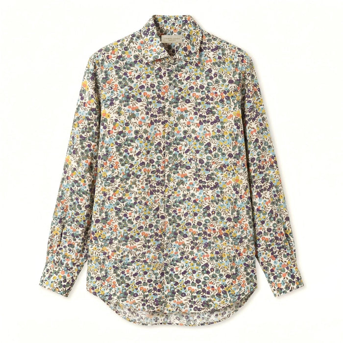 Liberty London Button-Up Long Sleeves Business Dress Shirt, Personalised Botanical Handmade Clothing, Sustainable Womenswear