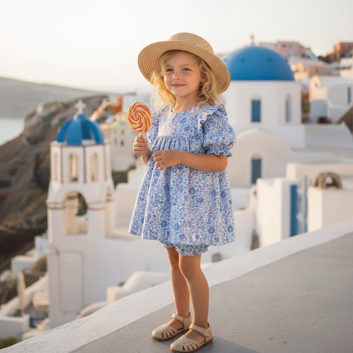 Liberty London Children Outfits, Handmade Cotton Clothes, Lightweight Fabric Blouse Bloomer, Sustainable Slow-Fashion Clothing